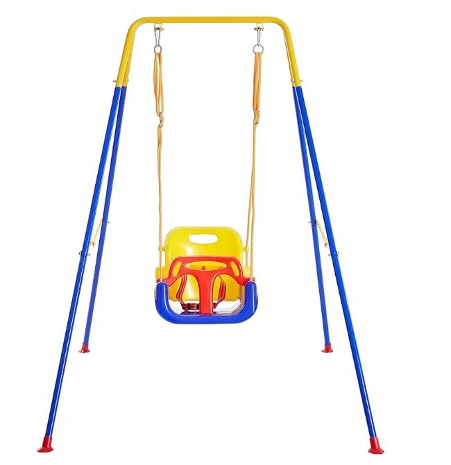 FUNLIO Foldable Swing Stand for Kids with 4 Sandbags