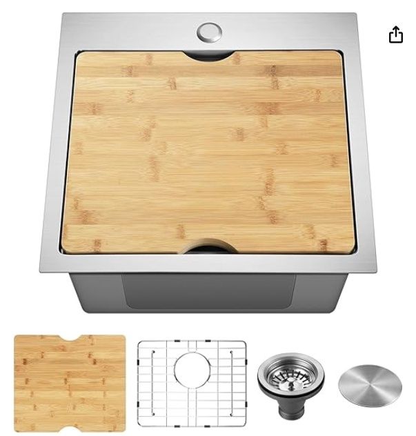 AIYBU Bar Sinks,18 x 18 Inch Drop in Bar Sink