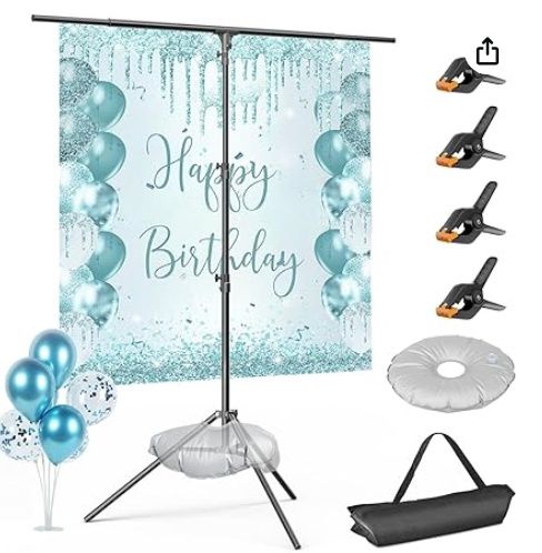 EMART 8.5 x 5 ft T-Shape Backdrop Stand, Adjustable Photography