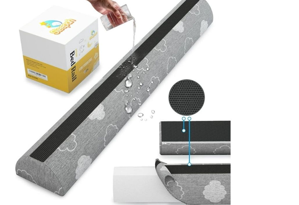 Sleepah Bed Rail for Toddlers Memory Foam Bed Bumper Guard