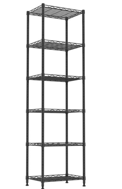 REGILLER 6 Wire Shelving Steel Storage Rack 16.8L x 11.7W x 63H)