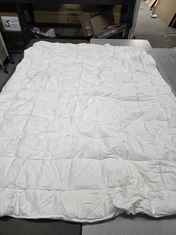 Double mattress cover white checker