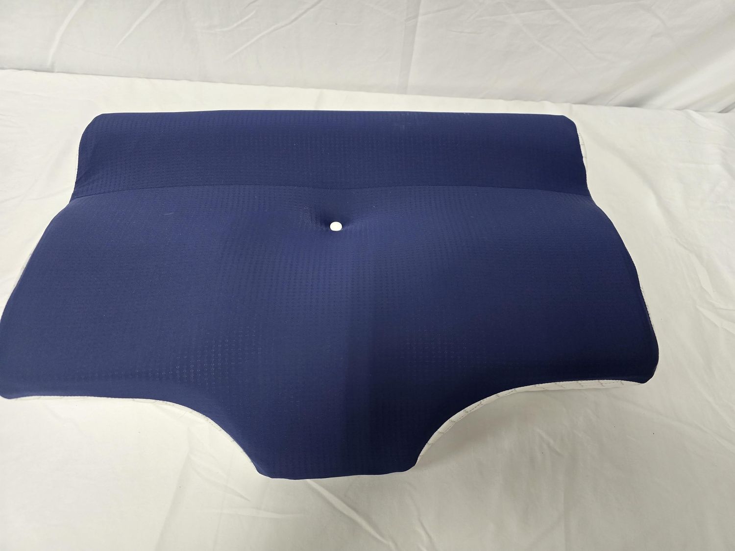 Cervical neck pillow blue memory foam