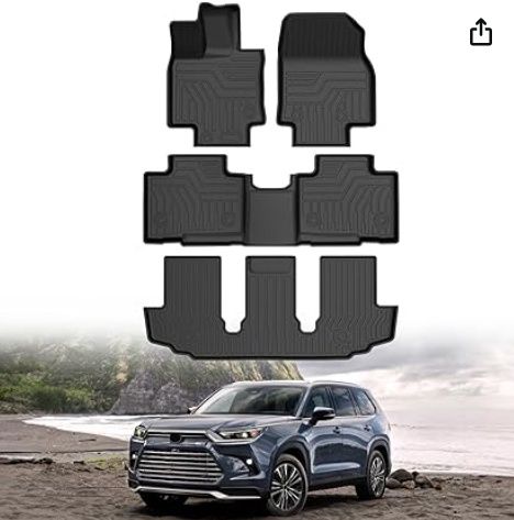 Toyota Highlander 2020–2025 Floor Mats (All-Weather Set)