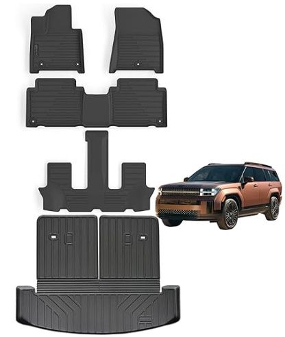 AltraVos Floor Liners &amp; Large Cargo Liners for 2024 Hyundai Santa FE