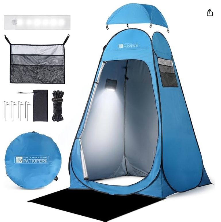 Patioperk Pop Up Privacy Tent with Reinforced Frame