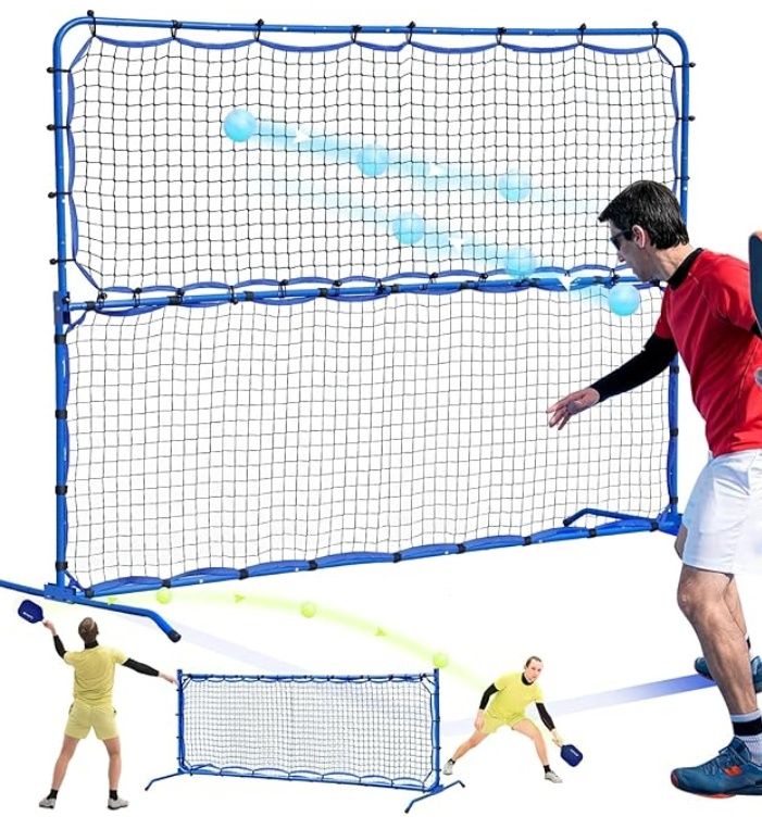 7.8ft Pickleball Practice Net, Rebounder for Dink Volley Solo Training