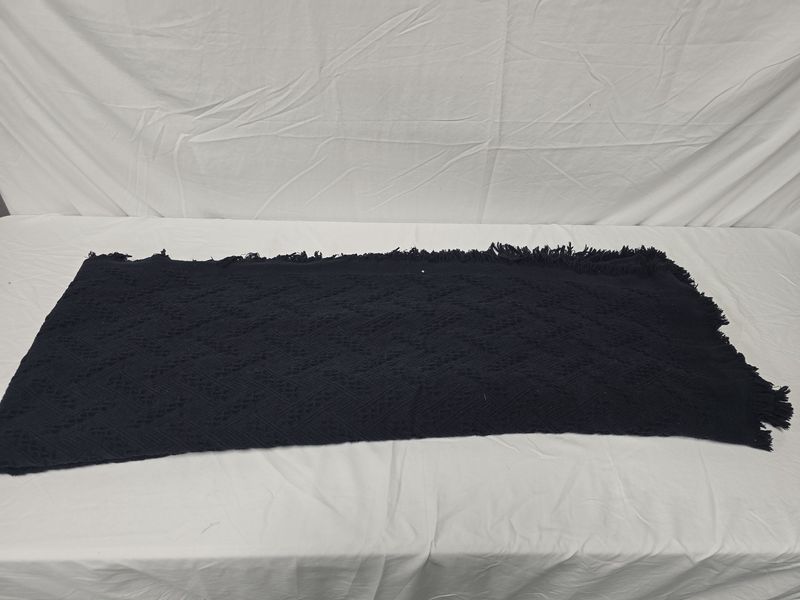 Full Size Throw Blanket 90 x 62 inches Navy Blue