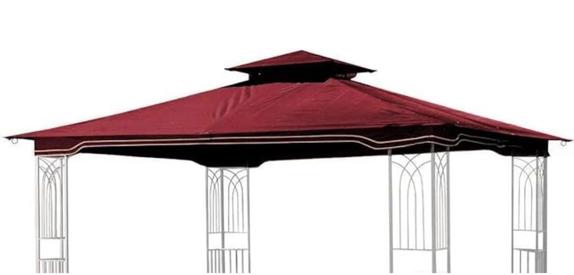 Sunjoy Maroon Vented Gazebo Canopy
