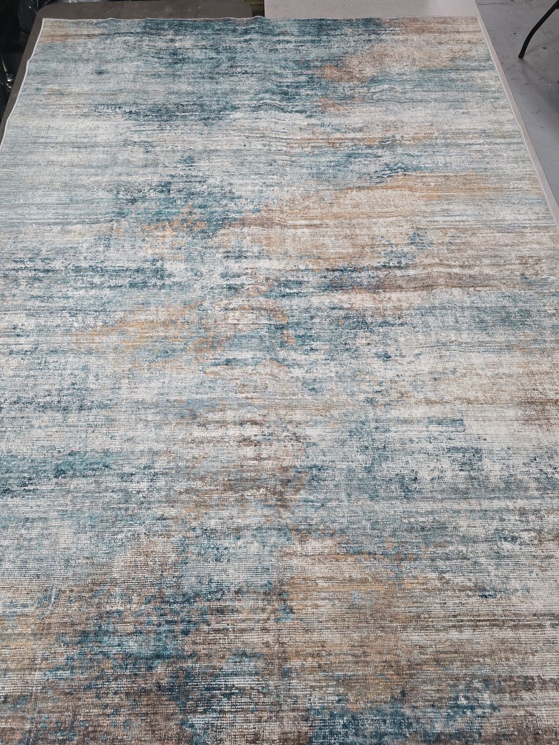 Area rug 5 x 7 feet green copper blue