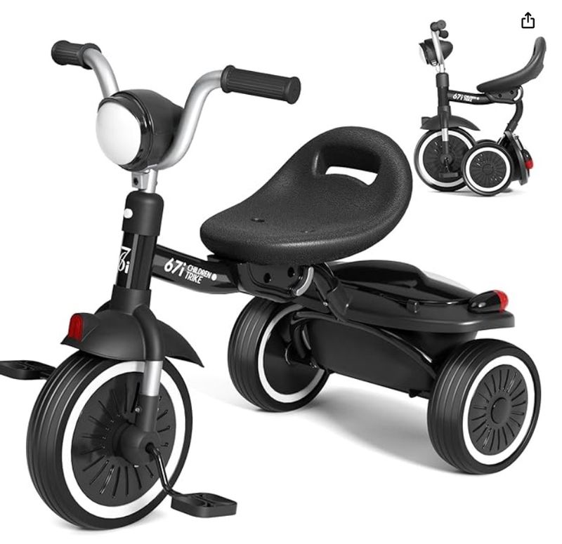 Toddler Tricycle Kids for Age 1-3 Year Old, Black