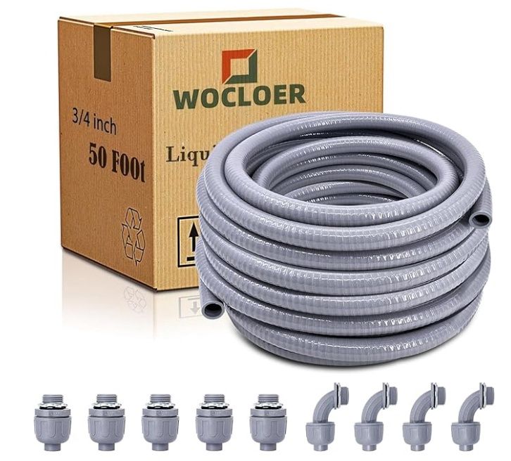 Liquid-Tight Conduit Kit (3/4in 50Ft)