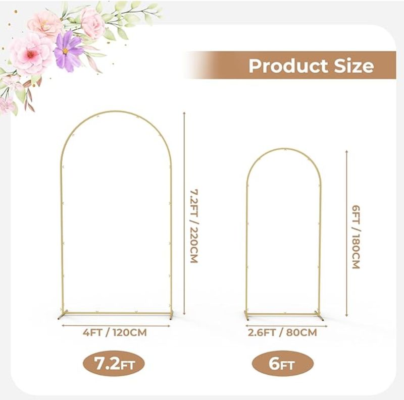Babenest Gold Arch Backdrop Stand Set of 2