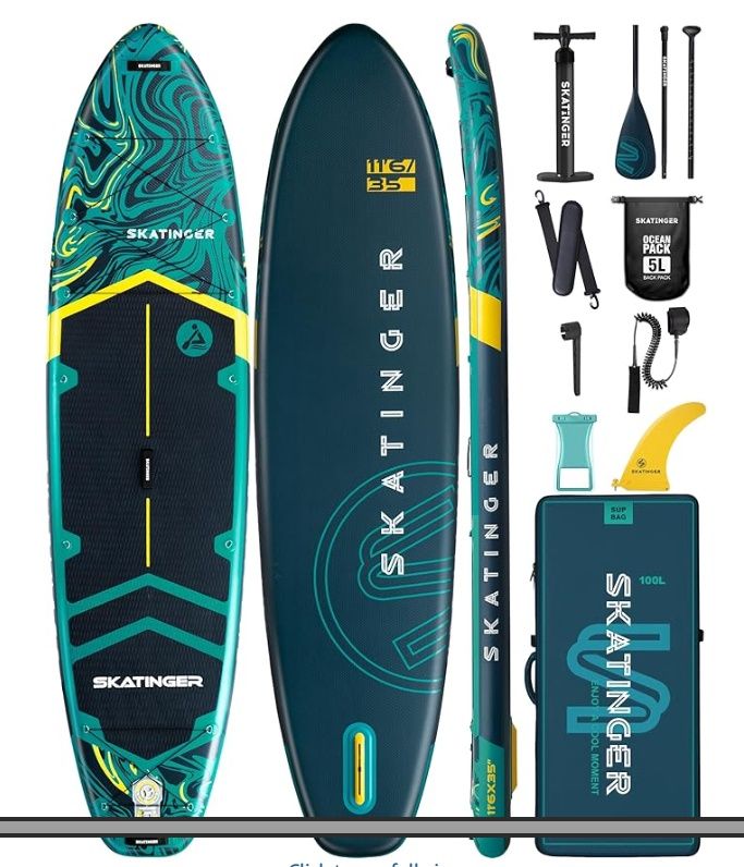 Skatinger 11&#39;6×35&quot; Super Wide Inflatable Paddle Board