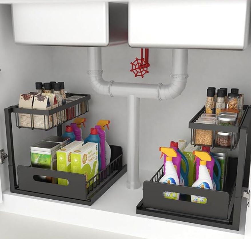 YEPATER Under Sink Organizer 2 Pack