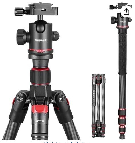 NEEWER 68&quot; Carbon Fiber Camera Tripod Monopod with Center Column