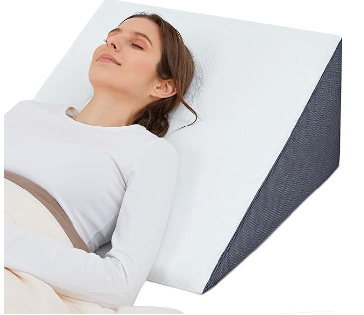 Bed Wedge Pillow for Sleeping, 12" 24" 24"