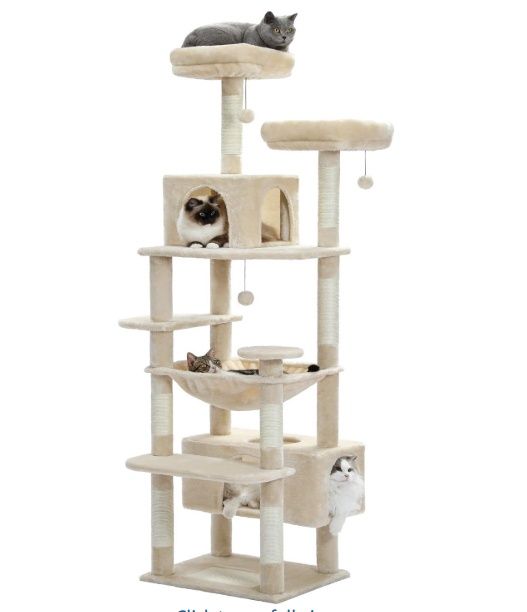 PAWZ Road Large Cat Tree, 72 Inches Cat Tower