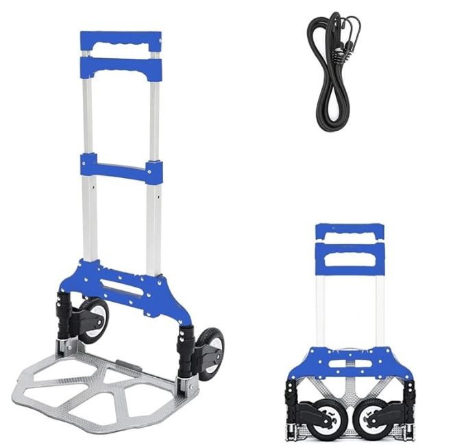 Folding Hand Truck Aluminum Luggage Cart Trolley Cart