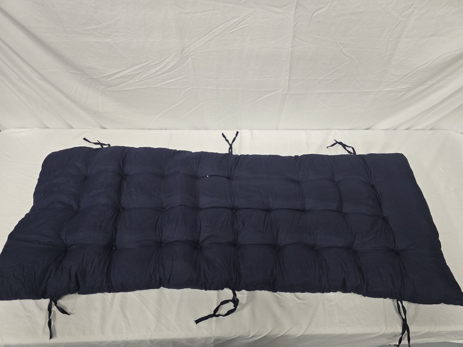 Navy chair cushion 20 x 48 inches