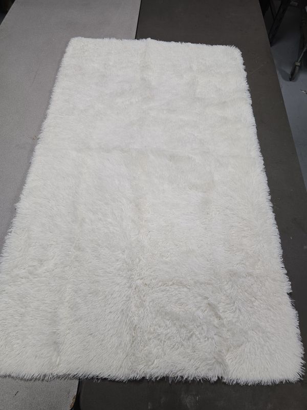 Area Rug 3 x 5 feet, white fluffy
