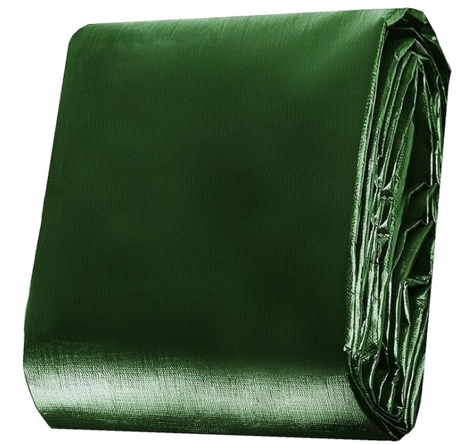 Waterproof Tarp, Green Outdoor w/  Metal Grommets