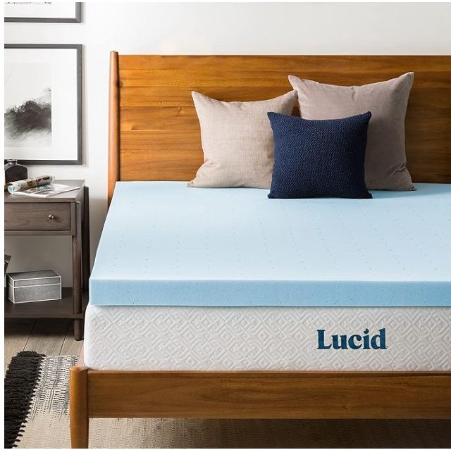 LUCID 3 Inch Gel Memory Foam Mattress Topper Twin XL