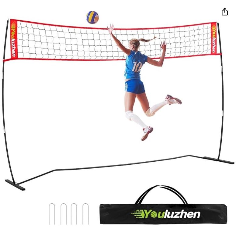 Volleyball Net Outdoor, Portable Backyard Volleyball Training Net