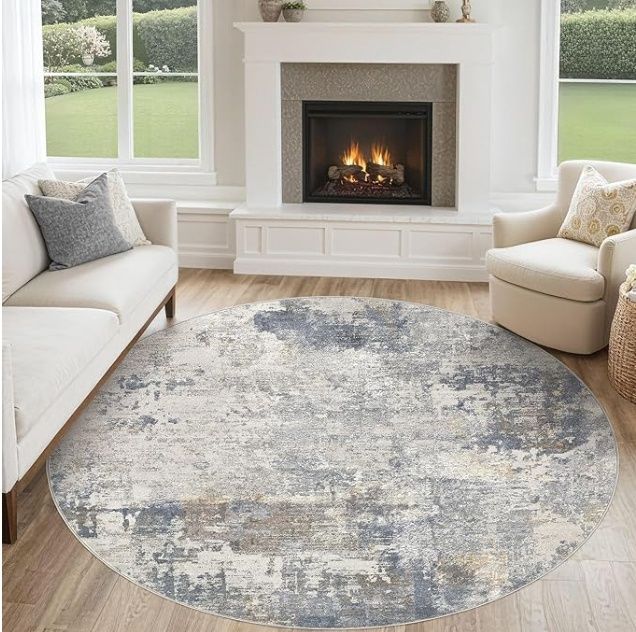 UERMEI 6ft Round Area Rug Living Room Rugs 6ft round