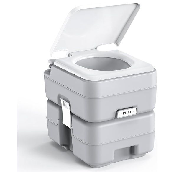 Novvia Camping Toilet 6.1 Gallon Portable Toilet with Detachable Waste Tank