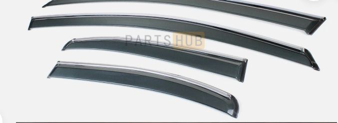 2008-2017 Mitsubishi Lance Chrome Trim Window Visors Rain Guards