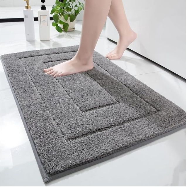 Super Absorbent Bath Mat, 24x36 Inch, Grey