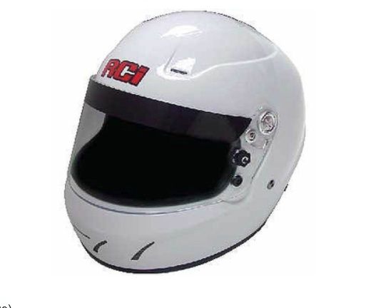 The RCi (Racers Choice Inc) full face Snell SA2010, White, L