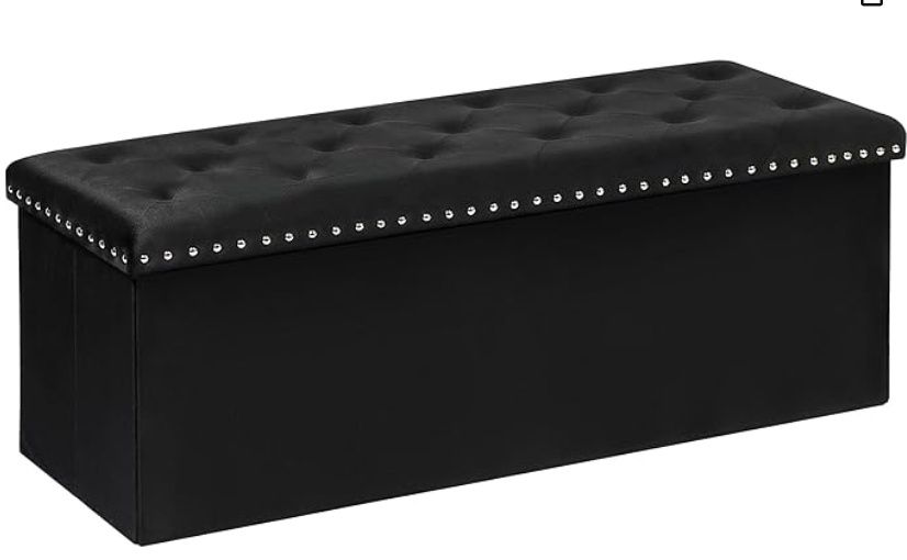 B FSOBEIIALEO Storage Ottoman Bench, Folding
