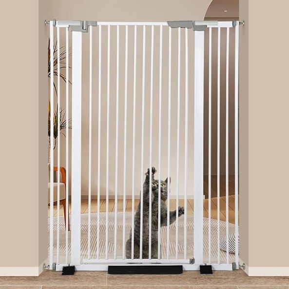 Ulifemate 51.18&quot; Extra Tall Cat Gate for Doorway, 30&quot;-40&quot;