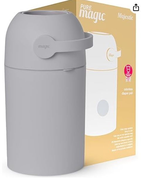 Pure Magic Diaper Pail Majestic, Patented Odor-Stop System