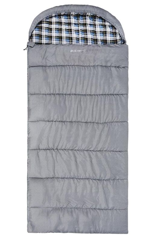 REDCAMP Outdoors Cotton Flannel Sleeping Bag for Camping Backpacking Grey