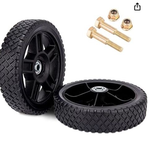 (2-pack) 8-Inch Lawn Mower Wheels Fits Most Standard push Lawn Mowers