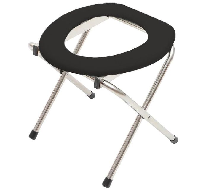 Portable Folding Toilet Seat Commode Stool Seniors Squatting Toilet Stool Chair