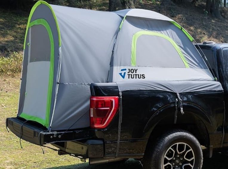 JOYTUTUS Truck Tent with Rainfly 5.5Ft-5.8Ft, Straight Spacious Truck Bed Tent