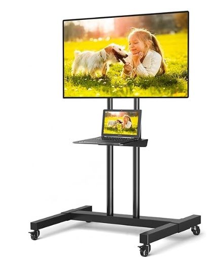 Rolling tv stand with wheels for 32-65 inch Flat Screen/Curved TVs