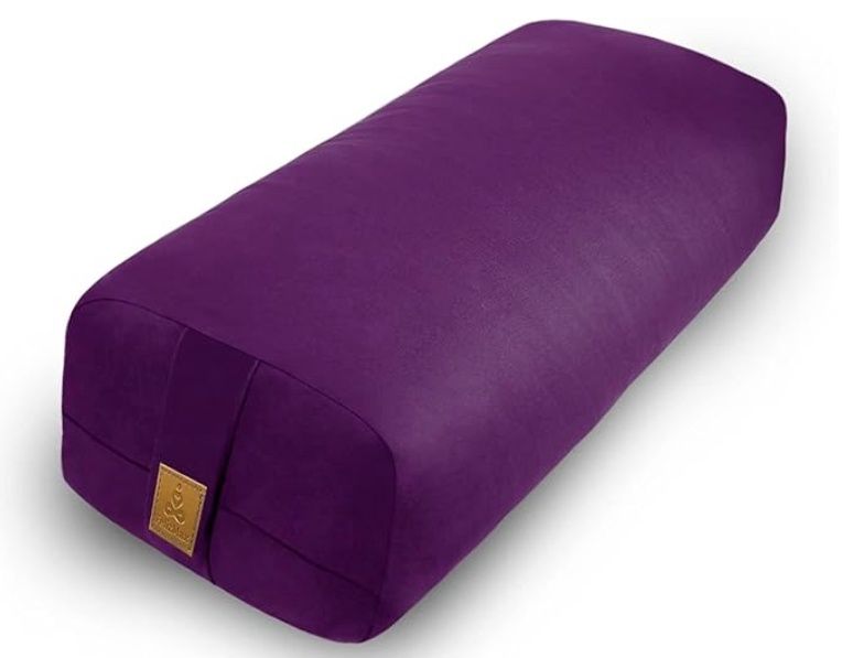 Yoga Bolster Pillow (26x10.5x5.5 in) Rectangular Yoga Pillow Supportive Meditation Cushion