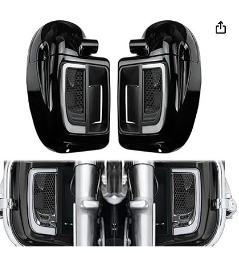 HCmotorku Lower Vented Leg Fairings Glove Box with LED Turn Signals