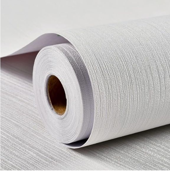 Haimin Grasscloth Wallpaper 24in X 393in (60cm X 1000cm) Textured Fabric Contact Paper Wall Paper