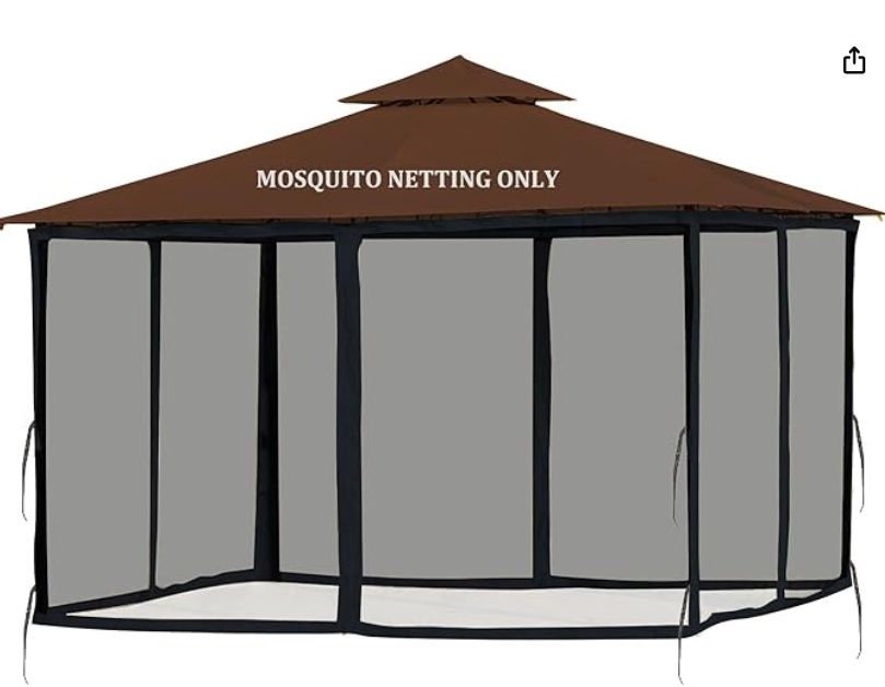 Softclub Gazebo Mosquito Netting Replacement 10' x 10' x 7'1''