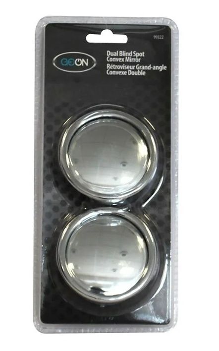 Goon 99322, Dual Blind Spot Mirror Convex, 3.12&quot; x 0.25&quot; x 6.62&quot;, 65 GR, 2 Pack