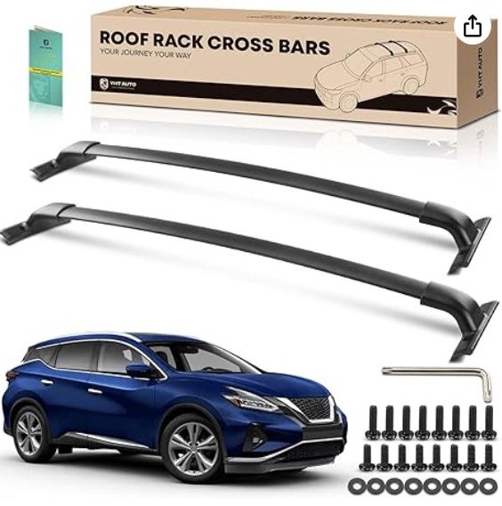 Nissan Murano 2015-2024 w/Flush Rails Fix Points, 165 Lbs Aluminum Alloy Cargo Bar