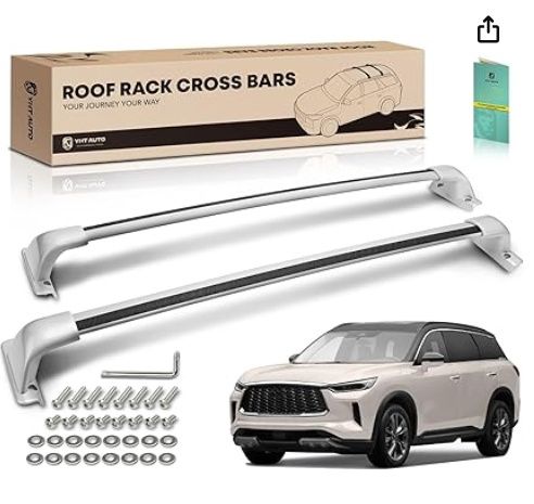 Infiniti QX60 2022-2025 w/Flush Rails Fix Points, 165 Lbs Aluminum Alloy Cargo Bar