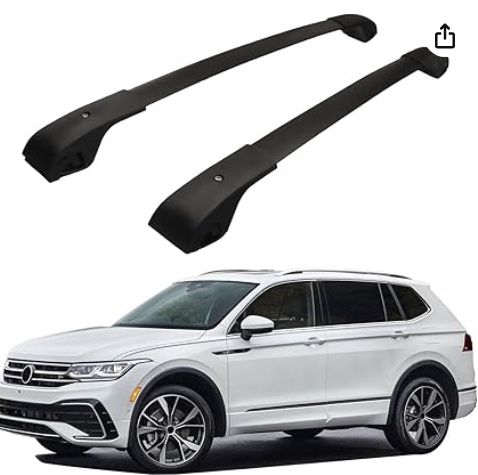 2018-2024 Tiguan with Side Rails, Aluminum Anti-Rust CrossBars