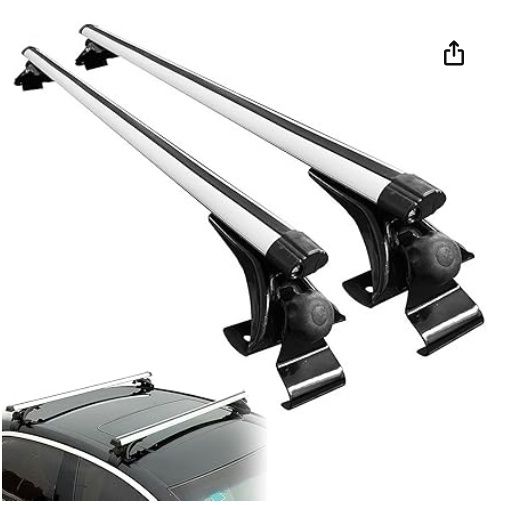 Universal Roof Rack Crossbars 53&quot; Aluminum Roof Rail Cross Bar Luggage Rack Cargo